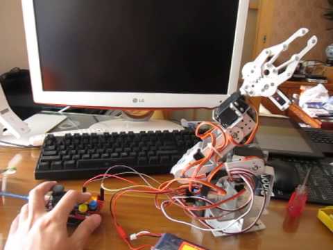 My Ninth Project: Robot Arm with Joystick Shield 1