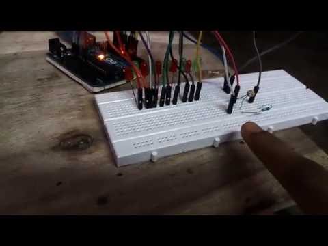 My first project with Arduino Uno (sensitive worm)