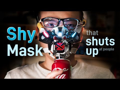 My shy face mask shuts up when it sees people, but you can drink with it