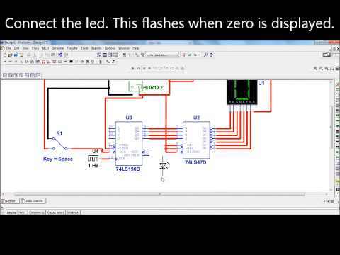 NI Multisim Automatic 7 Segment Counter