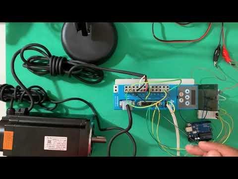 Nema 42 stepper motor and close loop hybrid driver testing