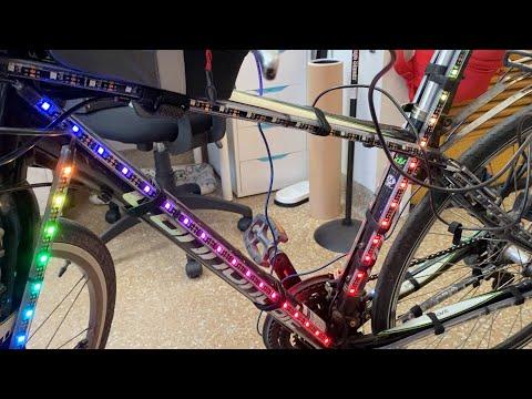 Neopixel Bike - Music Reactive NeoPixels Setup with External Speaker