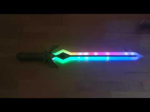 Neopixel RGB Led Short Sword Demo