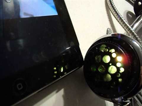 Neopixel shower massager light