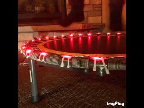 Neopixel trampoline triggered by jumping