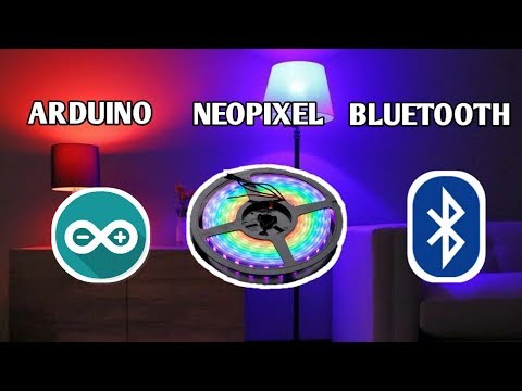 Neopixel ws 2812 LED Strip with Arduino controlled by Bluetooth from Android  or iphone