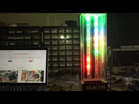Network Strength Simulation using Adafruit LED Display
