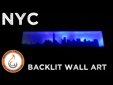 New York City Skyline - Backlit LED Wall Art