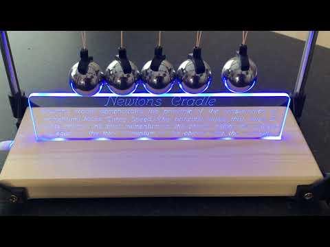 Newtons Cradle with Edge Lit Acrylic Explanation