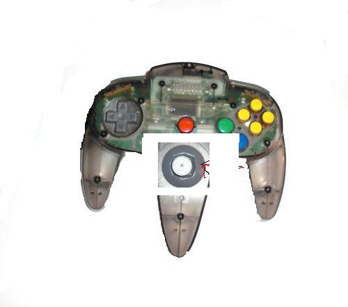 Nintendo 64 loose analog stick close-up.JPG