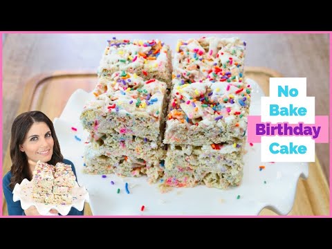 No Bake Birthday Cake Bars