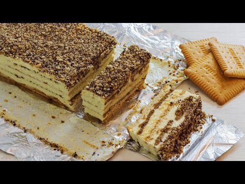 No Bake Biscuit Cake with Pudding Recipe