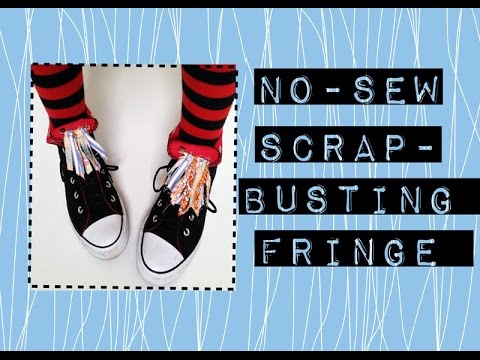 No Sew DIY Upcycled Scrappy Fringe  Pins