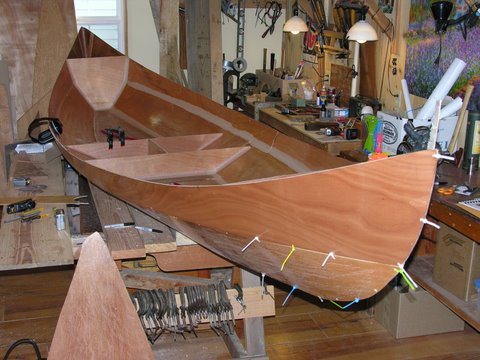 Norwegian gunning dory in workshop.jpg