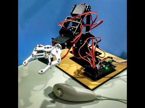 Nunchuk controlled Robotic Arm (with Arduino)