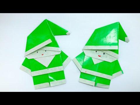 ORIGAMI SANTA CLAUS TUTORIAL - HOW TO FOLD CHRISMAS SANTA CLAUS FROM PAPER