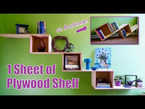 One Sheet of Plywood Floating Shelf