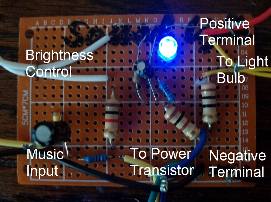 One Transistor Sound Light 04 Step 03 Build The Circuit Photo 1.jpg