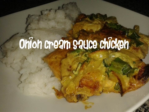 Onion cream sauce chicken recipe