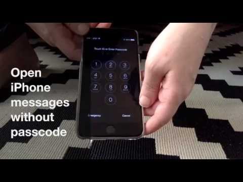 Open iPhone messages without passcode