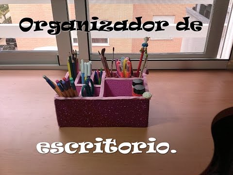 Organizador de escritorio reciclado / Desktop organizer recycling