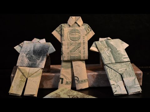 Origami: How to Make Dollar Bill Pants