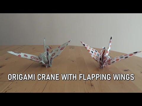 Origami Crane with Flapping Wings