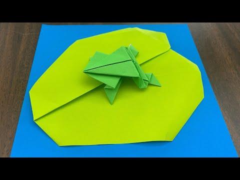 Origami Jumping Frog in Action!