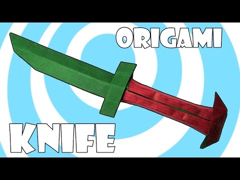 Origami Knife (Mini Sword) Tutorial (Origamite)