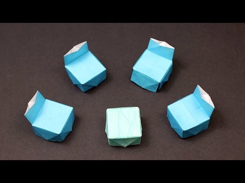 Origami Table and Chairs Easy Model (Paper craft) Tutorial!