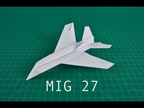 Origami paper airplane: MIG-27 (Soviet Fighter)