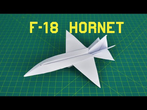 Origami paper airplane tutorial: F-18 Hornet