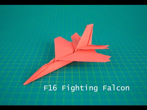 Origami paper plane #4: F16 Fighting Falcon