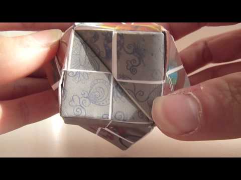 Origami picture puzzle stellated octahedron