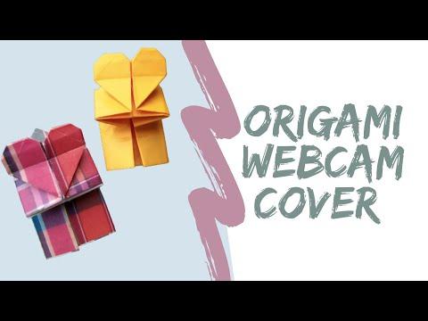 Origami webcam cover || How to make webcam cover from paper || Heart is where the art is