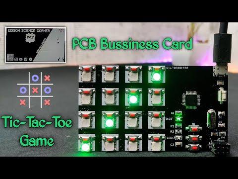 PCB Visiting Card with Tic Tac Toe Game | Arduino game