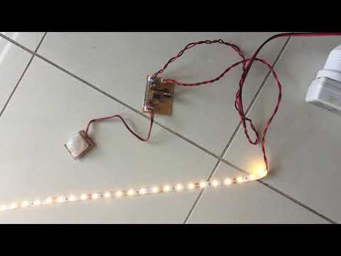 PIR sensor with timed LED output