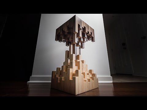 PIXELATED END TABLE // WOODWORKING // DIY