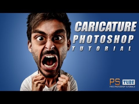 PS-Tube | How to Create a Caricature From a Photo | Photoshop Lesson 7