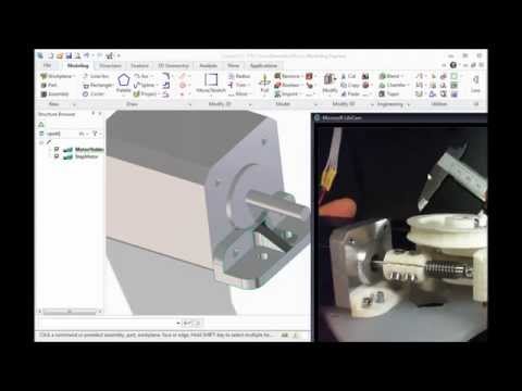 PTC Creo Elements Direct Modeling Express tutorial 2, part 4 - build an adapter to a shaft