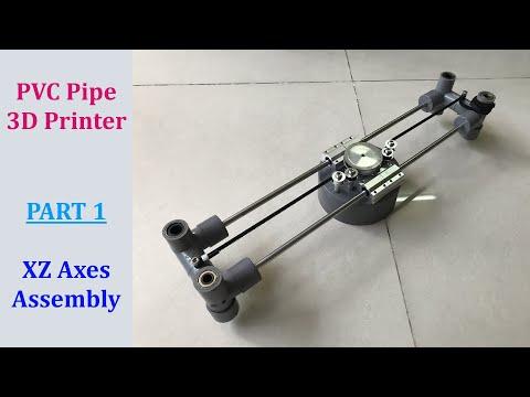 PVC Pipe 3D Printer - XZ Axes Assembly