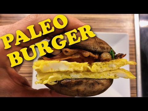 Paleo Burger - My Favorite! | Delicious Low Carb Bacon &amp;amp; Egg Burger With Portobello Mushroom