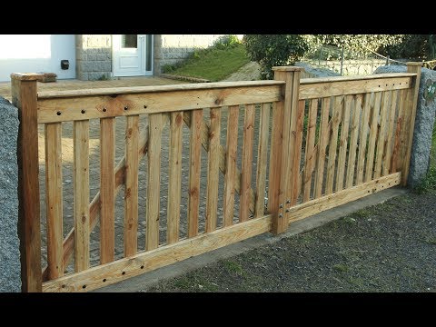 Pallet Wood Driveway Gates Cancelas en madera de palets Portail en bois de palette