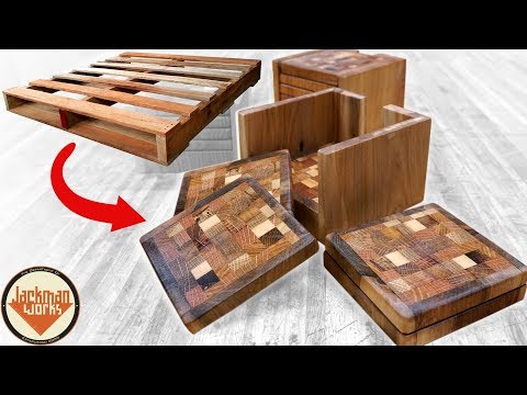 Pallet Wood End Grain Coasters
