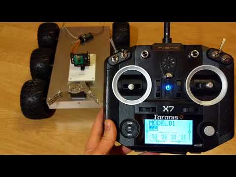 Pan-Tilt camera and robot gripper control via Taranis Q X7 2.4GHz transmitter