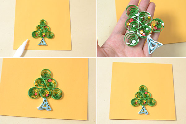 Pandahall Tutorial on How to Make a 3D Paper Quilling Christmas Tree Card600400.jpg