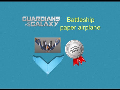 Paper Airplane Tutorial - (THE BEST) How to make Guardians of the Galaxy Battleship Paper Airplane.