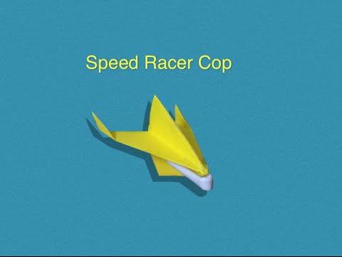 Paper Airplane Tutorial - How to Make Speed Racer Cop