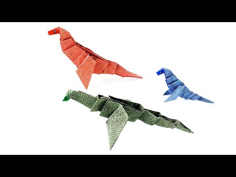 Paper Craft for Kids: Origami Dinosaur (2)