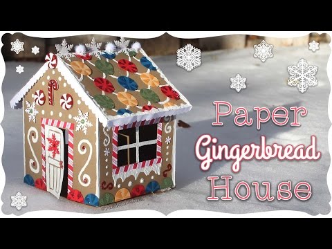 Paper Gingerbread House Tutorial! | Craftmas U0001f384